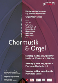 Plakat Chormusik mit Orgel