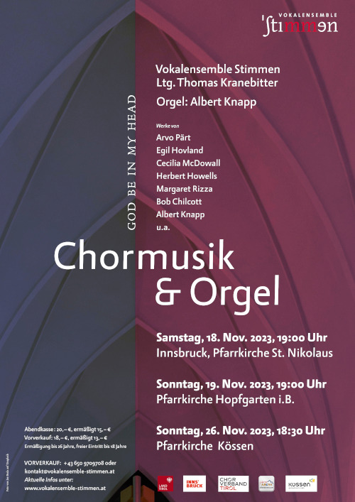 Plakat Chormusik mit Orgel