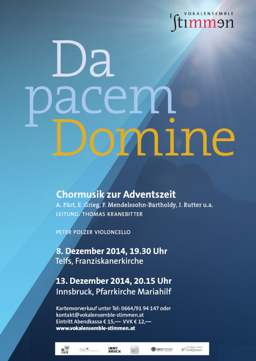 Plakat Da pacem domine